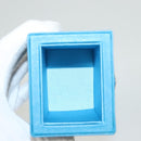 PRADA Cosmetic Pouch Leather Blue Auth 118869M-9