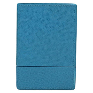 PRADA Cosmetic Pouch Leather Blue Auth 118869M - 0