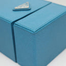 PRADA Cosmetic Pouch Leather Blue Auth 118869M-7