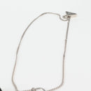 PRADA Necklace Strap Pouch Triangle Panel Silver Tone Auth 118871M-17