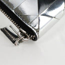 PRADA Necklace Strap Pouch Triangle Panel Silver Tone Auth 118871M-16