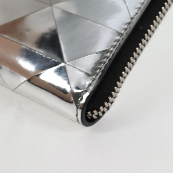PRADA Necklace Strap Pouch Triangle Panel Silver Tone Auth 118871M