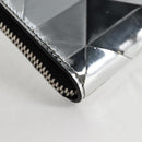 PRADA Necklace Strap Pouch Triangle Panel Silver Tone Auth 118871M-18