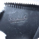 PRADA Necklace Strap Pouch Triangle Panel Silver Tone Auth 118871M-24