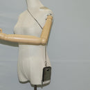 PRADA Necklace Strap Pouch Triangle Panel Silver Tone Auth 118871M-26