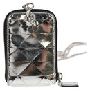 PRADA Necklace Strap Pouch Triangle Panel Silver Tone Auth 118871M-3