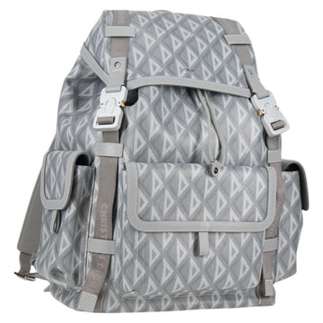 Christian Dior CD Diamond Backpack PVC Gray Auth 118893M