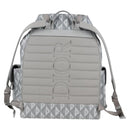 Christian Dior CD Diamond Backpack PVC Gray Auth 118893M-2