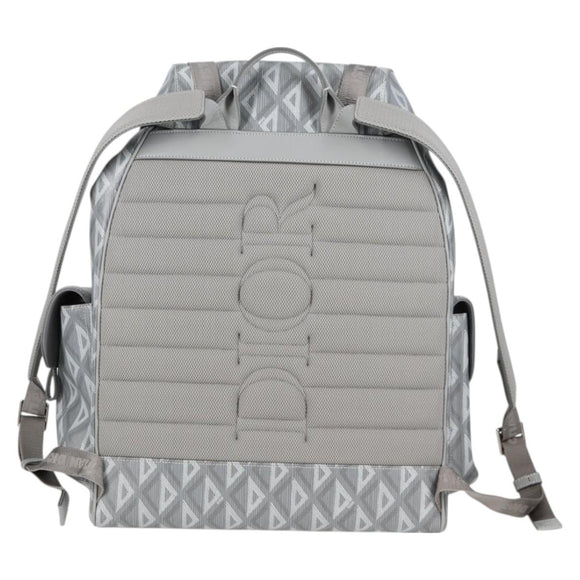 Christian Dior CD Diamond Backpack PVC Gray Auth 118893M
