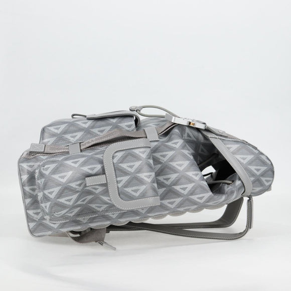 Christian Dior CD Diamond Backpack PVC Gray Auth 118893M