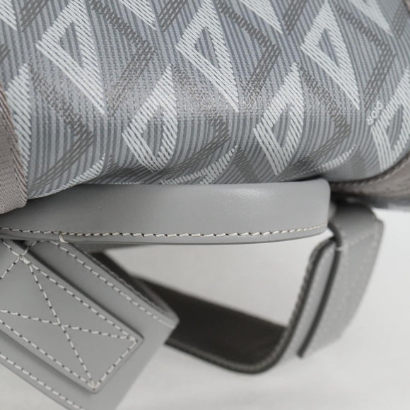 Christian Dior CD Diamond Backpack PVC Gray Auth 118893M