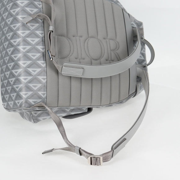 Christian Dior CD Diamond Backpack PVC Gray Auth 118893M