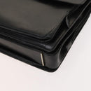GUCCI Business Bag Leather 2way Black Silver Auth 118896-8