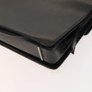 GUCCI Business Bag Leather 2way Black Silver Auth 118896-16