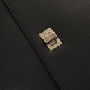 GUCCI Business Bag Leather 2way Black Silver Auth 118896-18
