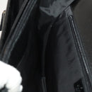 GUCCI Business Bag Leather 2way Black Silver Auth 118896-22