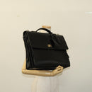 GUCCI Business Bag Leather 2way Black Silver Auth 118896-24