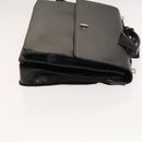 GUCCI Business Bag Leather 2way Black Silver Auth 118896-3
