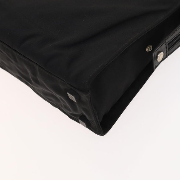 GUCCI Hand Bag Nylon Black Silver 015 3707 Auth 118899