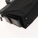 GUCCI Hand Bag Nylon Black Silver 015 3707 Auth 118899-16