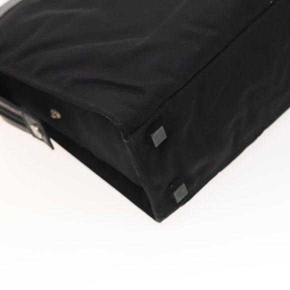 GUCCI Hand Bag Nylon Black Silver 015 3707 Auth 118899