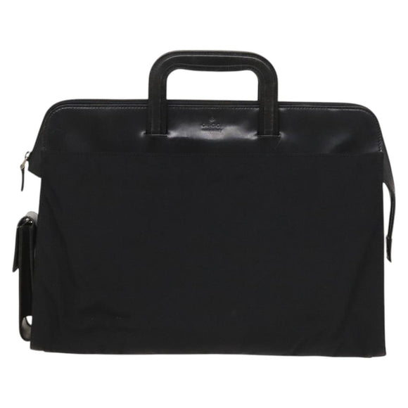 GUCCI Hand Bag Nylon Black Silver 015 3707 Auth 118899
