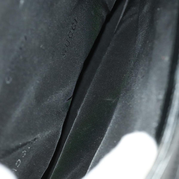 GUCCI Hand Bag Nylon Black Silver 015 3707 Auth 118899