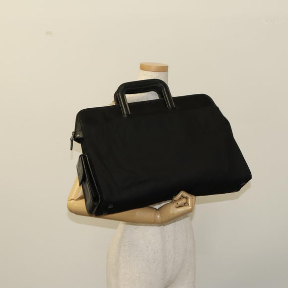 GUCCI Hand Bag Nylon Black Silver 015 3707 Auth 118899