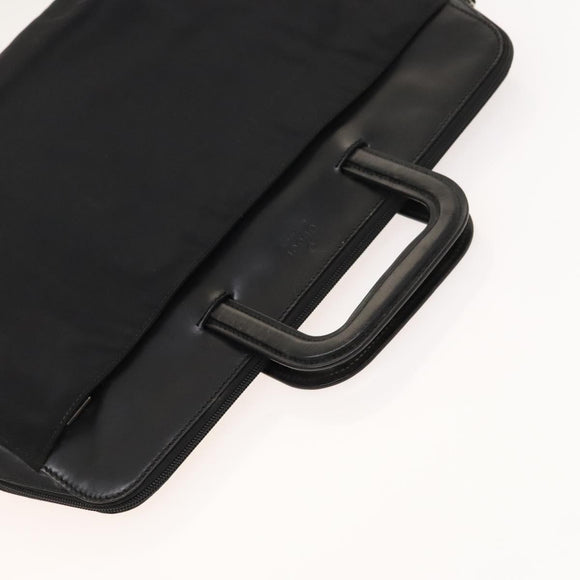 GUCCI Hand Bag Nylon Black Silver 015 3707 Auth 118899