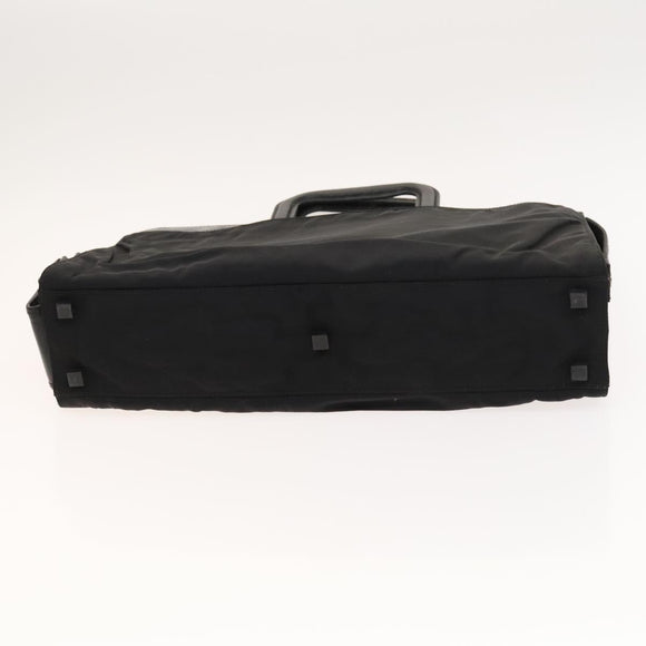 GUCCI Hand Bag Nylon Black Silver 015 3707 Auth 118899