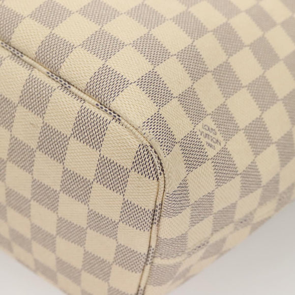 LOUIS VUITTON Damier Azur Neverfull MM Tote Bag N41605 LV Auth 118906