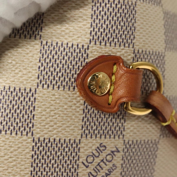 LOUIS VUITTON Damier Azur Neverfull MM Tote Bag N41605 LV Auth 118906