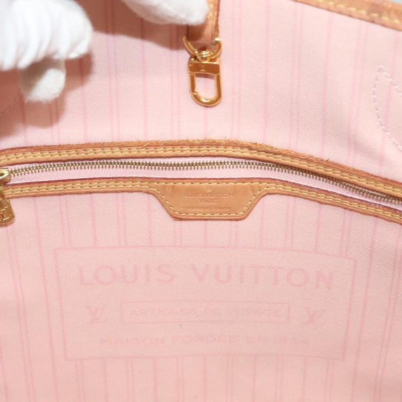 LOUIS VUITTON Damier Azur Neverfull MM Tote Bag N41605 LV Auth 118906