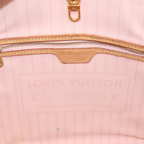 LOUIS VUITTON Damier Azur Neverfull MM Tote Bag N41605 LV Auth 118906