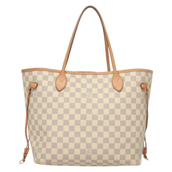 LOUIS VUITTON Damier Azur Neverfull MM Tote Bag N41605 LV Auth 118906