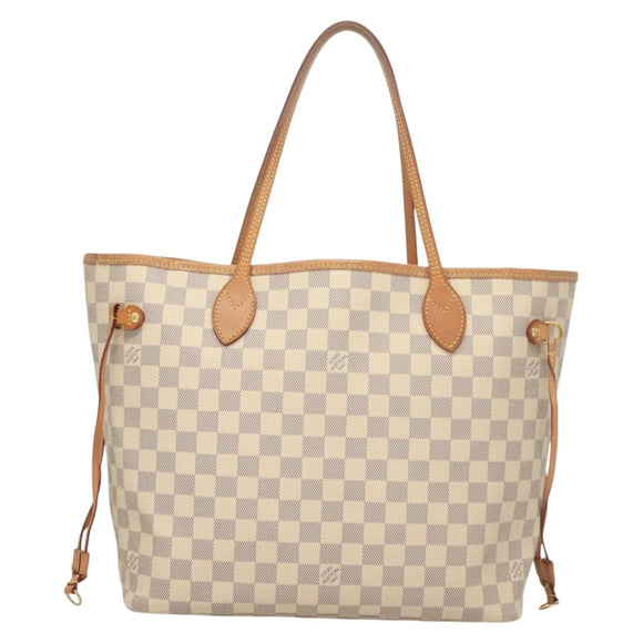 LOUIS VUITTON Damier Azur Neverfull MM Tote Bag N41605 LV Auth 118906