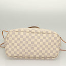 LOUIS VUITTON Damier Azur Neverfull MM Tote Bag N41605 LV Auth 118906-9