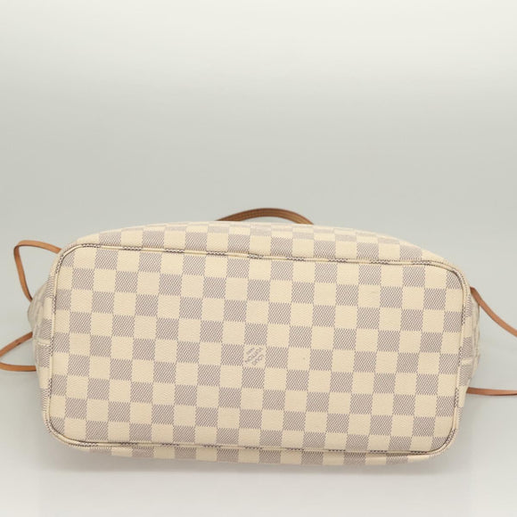 LOUIS VUITTON Damier Azur Neverfull MM Tote Bag N41605 LV Auth 118906