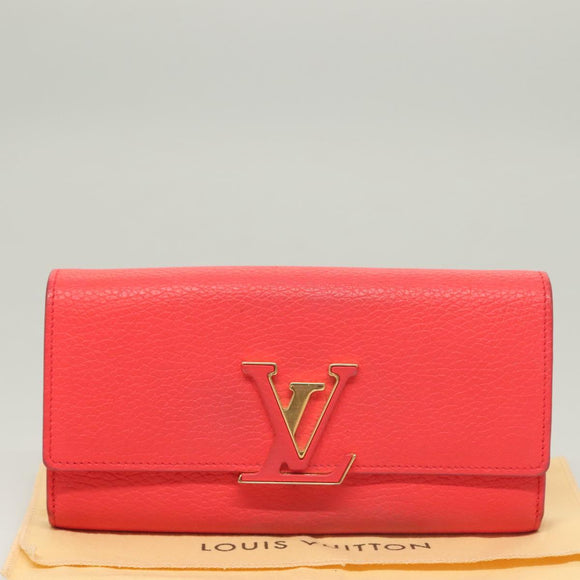 LOUIS VUITTON Portefeuille Capsine Wallet Taurillon Leather M69068 Auth 118907