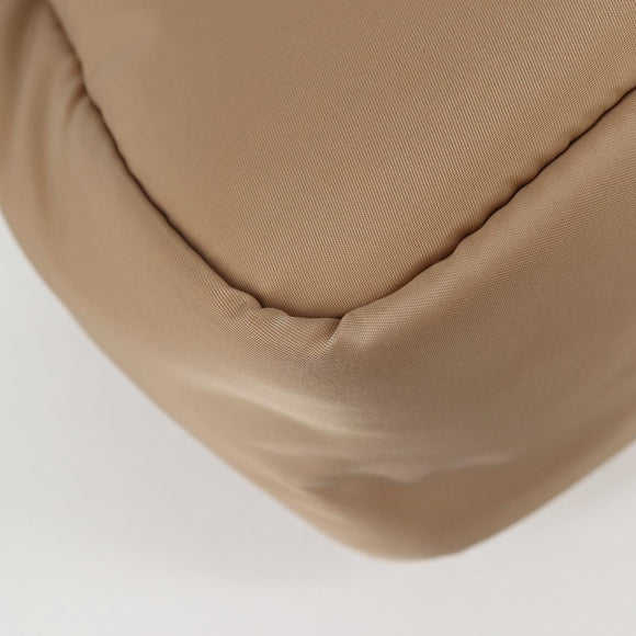 PRADA Hand Bag Nylon 2way Beige Gold Auth 118908SM