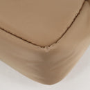 PRADA Hand Bag Nylon 2way Beige Gold Auth 118908SM-18