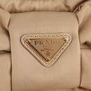 PRADA Hand Bag Nylon 2way Beige Gold Auth 118908SM-19