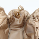 PRADA Hand Bag Nylon 2way Beige Gold Auth 118908SM-21