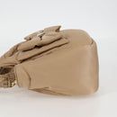 PRADA Hand Bag Nylon 2way Beige Gold Auth 118908SM-3