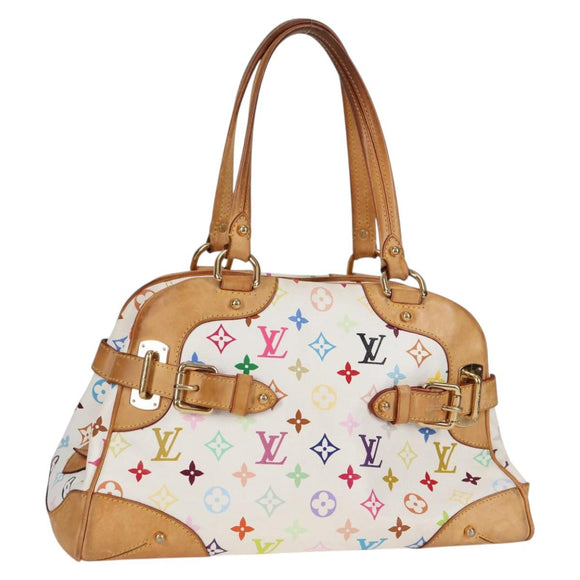 LOUIS VUITTON Monogram Multicolor Claudia Hand Bag White M40193 LV Auth 118928A