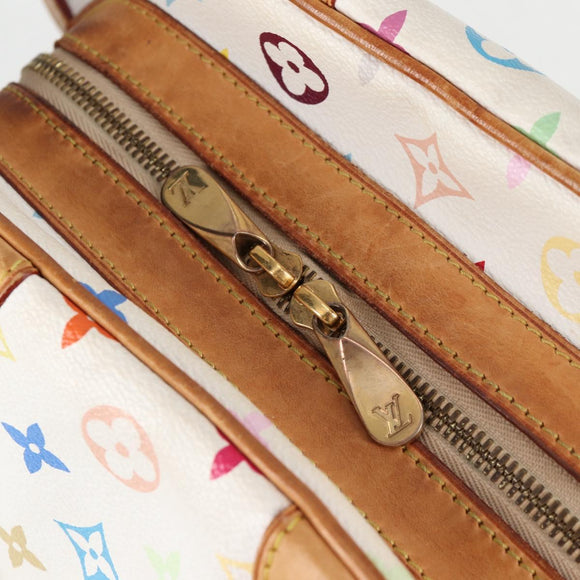 LOUIS VUITTON Monogram Multicolor Claudia Hand Bag White M40193 LV Auth 118928A