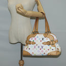 LOUIS VUITTON Monogram Multicolor Claudia Hand Bag White M40193 LV Auth 118928A-21