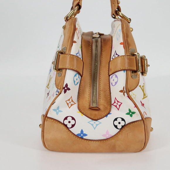 LOUIS VUITTON Monogram Multicolor Claudia Hand Bag White M40193 LV Auth 118928A