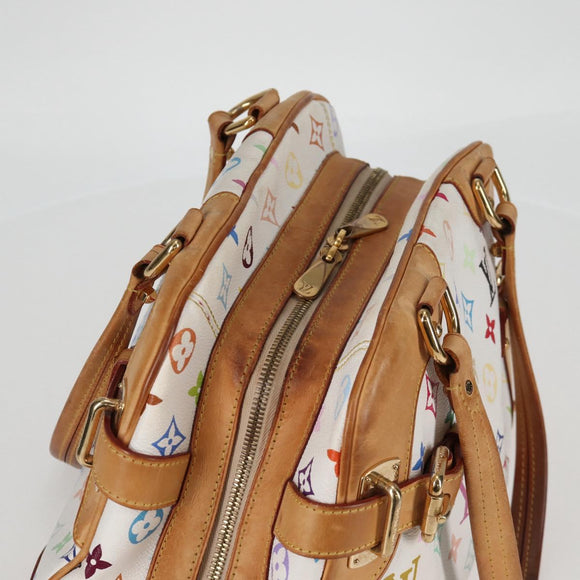 LOUIS VUITTON Monogram Multicolor Claudia Hand Bag White M40193 LV Auth 118928A