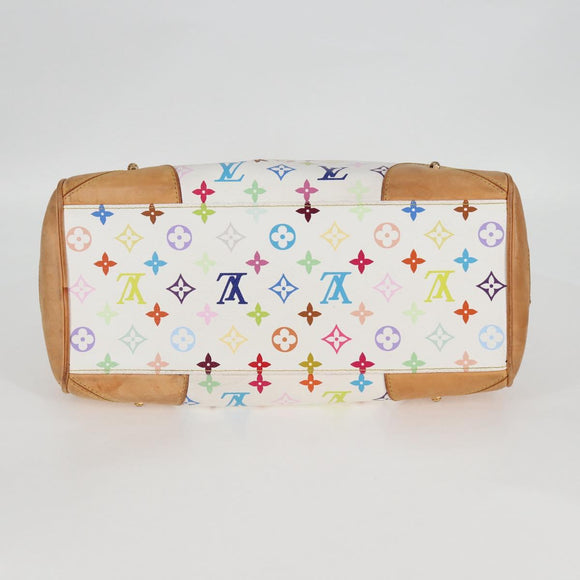 LOUIS VUITTON Monogram Multicolor Claudia Hand Bag White M40193 LV Auth 118928A